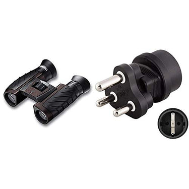 Steiner Safari UltraSharp 10x26 Fernglas - kompakt, große Vergrößerung, robust, wasserdicht & Hama Reiseadapter Südafrika Typ M, Reisestecker schwarz im Sale